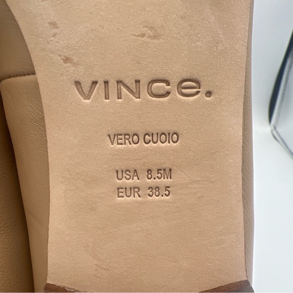 VINCE Brette Loafer ALL Leather Tan Women’s Size EU 38.5 US 8.5 Comfort NEW - Picture 12 of 16